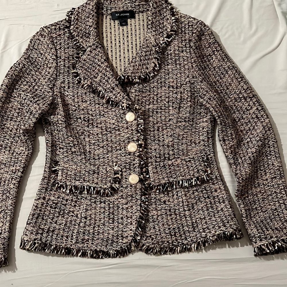 St. John jacket tweeted, new condition worn one time size 1